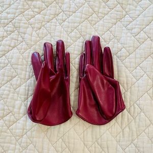 Red Leather Gloves